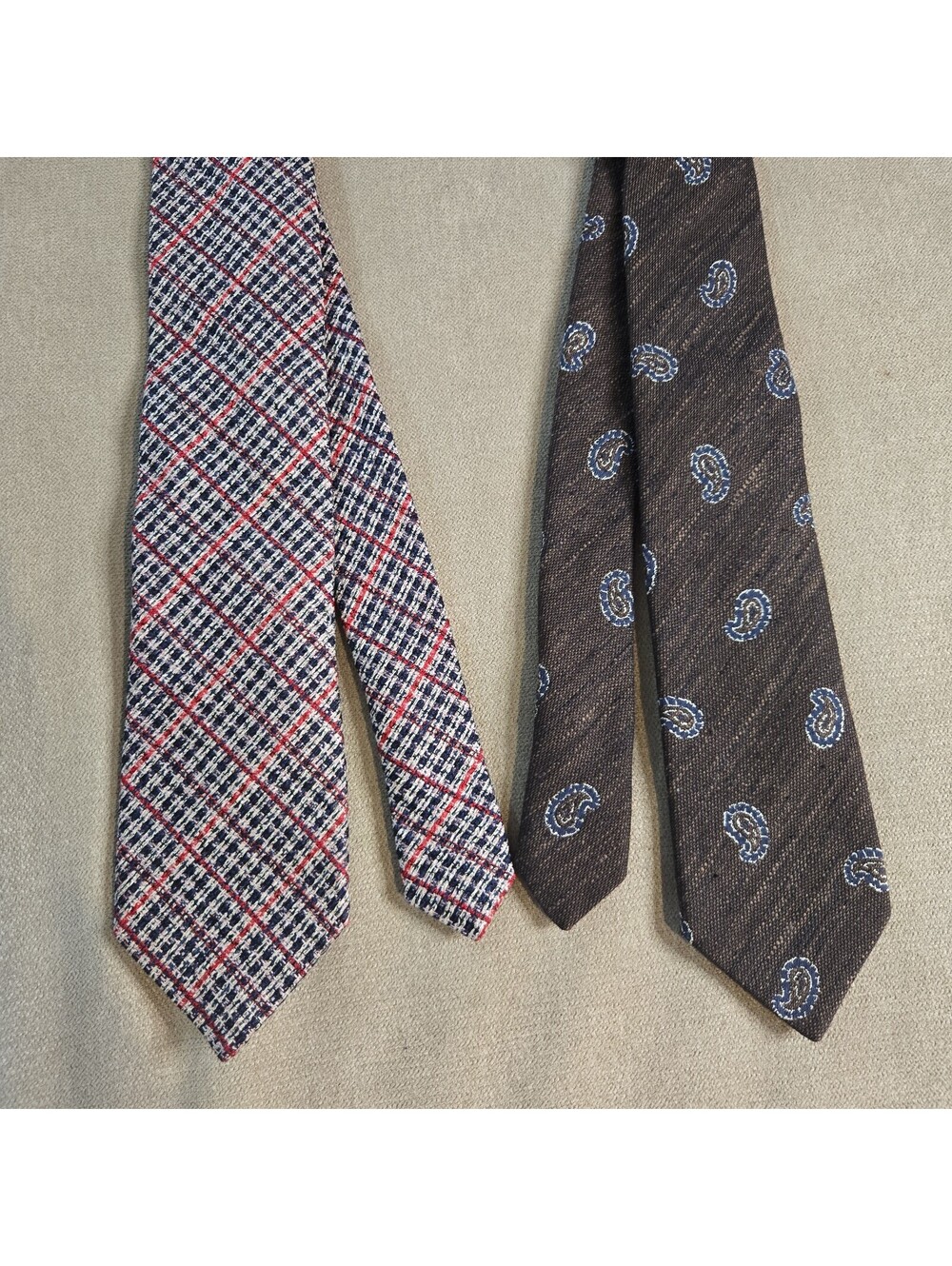 Lot of 2 Suitsupply Ties - Made In Italy Pure Silk And Silk Blend